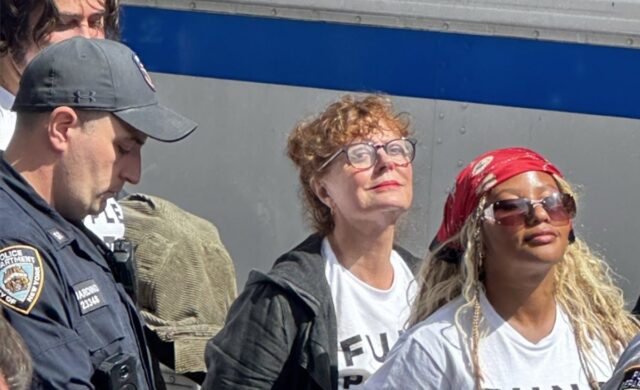 Susan Sarandon es detenida durante protesta contra Netanyahu en Nueva York