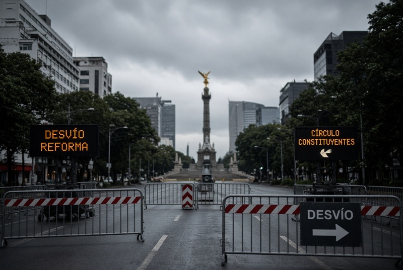 Colapso vial en CDMX por marcha del 26 de septiembre y lluvias