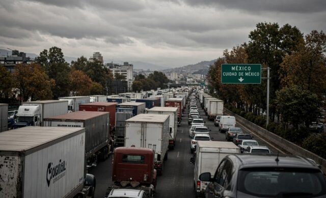 Paro de transportistas y marcha colapsan accesos y centro de CDMX
