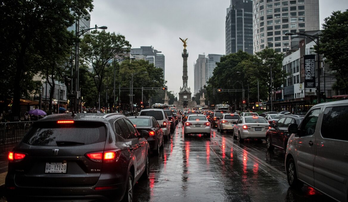 Colapso vial en CDMX: 27 movilizaciones, recortes en Metro y lluvias