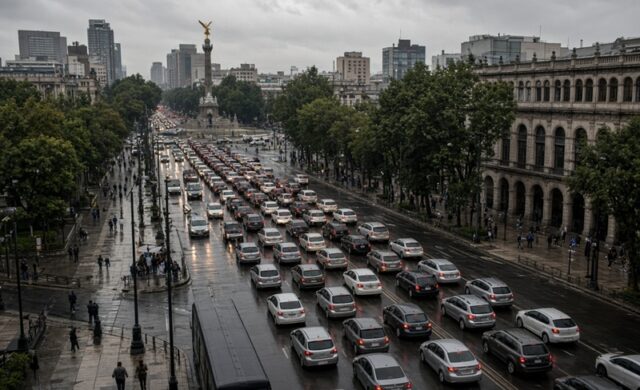 CDMX registra 14 movilizaciones, chubascos y cierres viales este martes