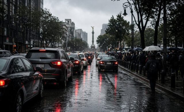 Colapso vial en CDMX por marchas, San Judas y lluvia constante