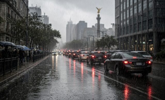 Colapso vial en CDMX por marcha, 9 concentraciones y temporal de lluvias