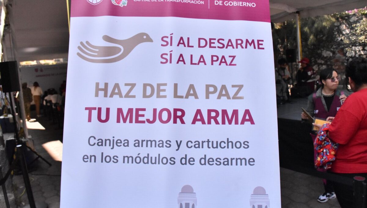 CDMX recibe 36 armas cortas, nueve largas y mil 223 cartuchos en jornadas de desarme