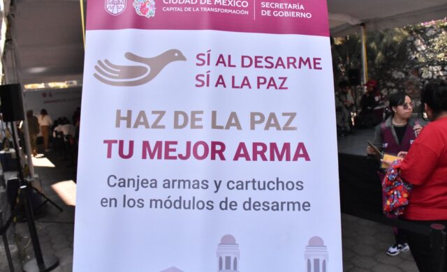 CDMX recibe 36 armas cortas, nueve largas y mil 223 cartuchos en jornadas de desarme
