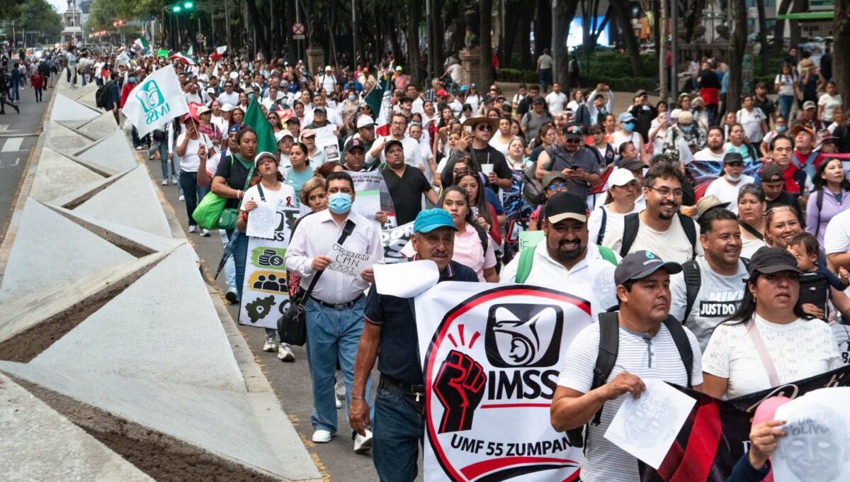 Trabajadores del IMSS preparan megamarcha en CDMX: ¿a qué hora inicia y dónde será?